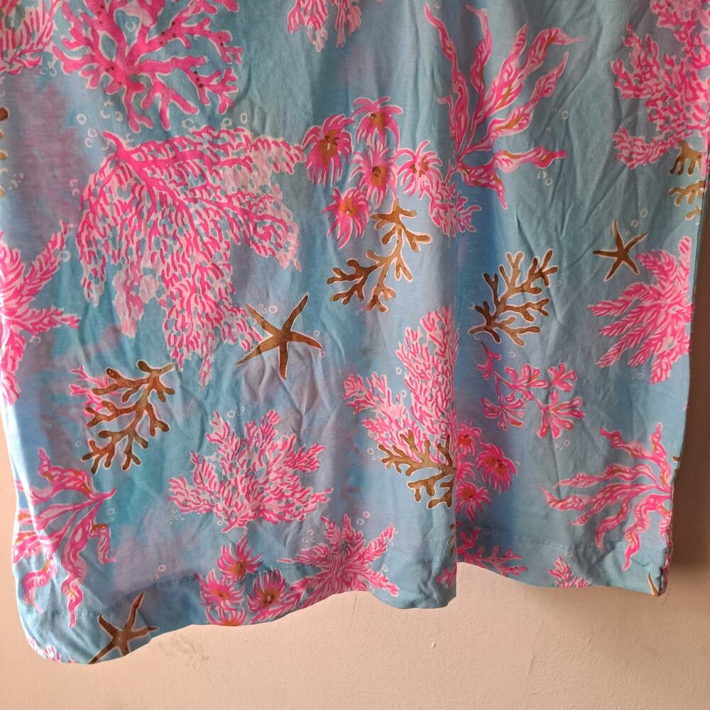 NWOT Lilly Pulitzer Colson Mini Popover Dress Royal Coral Blue Pink Womens Sz XL - Picture 8 of 11